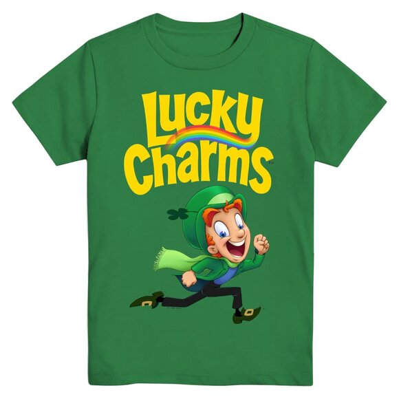 Lucky Charms Cereal Boys Graphic Crewneck Shirt BOYS SIZE 18 NEW - Picture 1 of 3